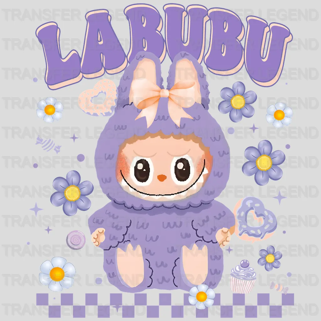 Purple Smily #Labubu Design - DTF Heat Transfers