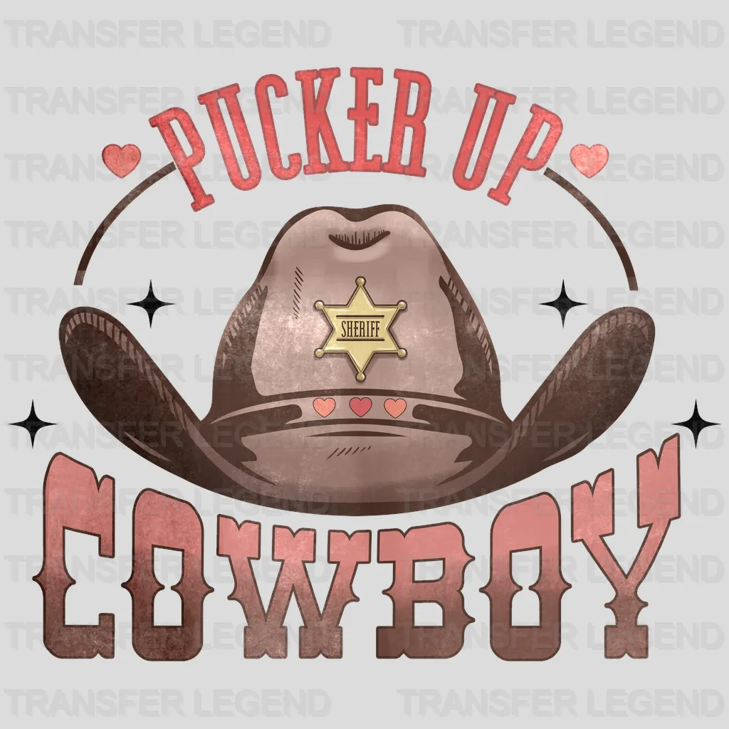 PUCKER UP COWBOY - DTF heat transfer - transferlegend