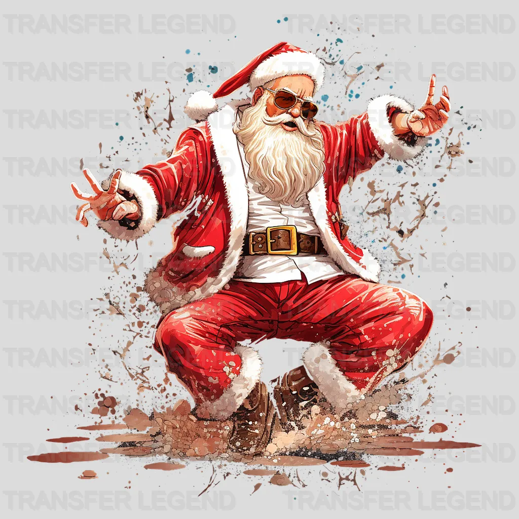 Rock'n Roll Santa Claus Design - DTF Heat Transfer - transferlegend