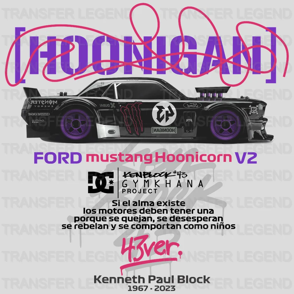 Ford Mustang Hoonicorn V2 Cars Design - DTF Heat Transfer - transferlegend