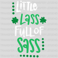 Little Lass Full Of Sass St. Patrick's Day Design - DTF heat transfer - transferlegend