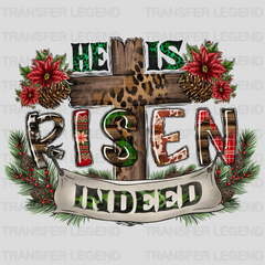 HE IS RISEN INDEED Christmas Design - DTF heat transfer - transferlegend