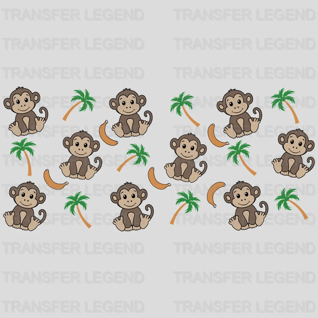 Monkey UV DTF Transfer Cup Wrap UV DTF Sticker - transferlegend