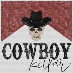 Cowboy Killer Skull Design - DTF heat transfer - transferlegend