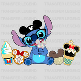 Disney Stitch Snacks Design - DTF heat transfer - transferlegend