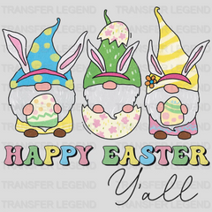 Gnomies Happy Easter Y'all Design - DTF heat transfer - transferlegend