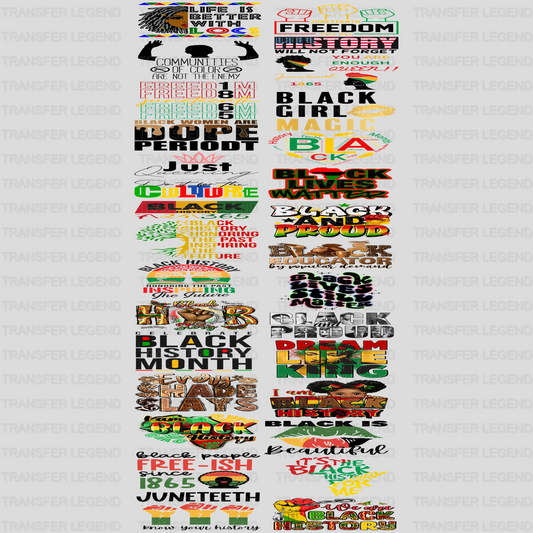 Black History Month-BLM Premade Gang sheet - 30 PCS 10 INCH - transferlegend