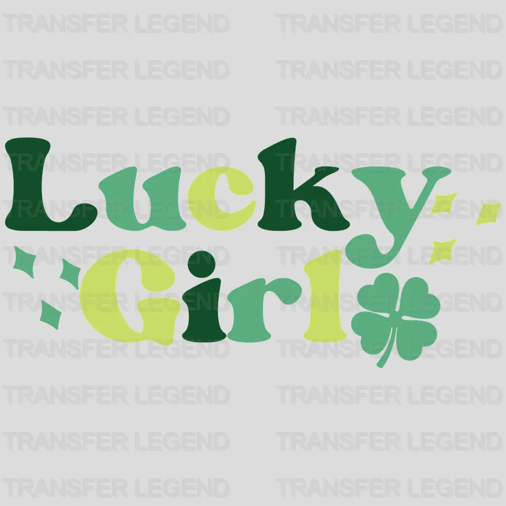 Lucky Girl St. Patrick's Day Design - DTF heat transfer - transferlegend