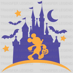 Halloween Mickey Head Disney Castle Design - DTF heat transfer - transferlegend