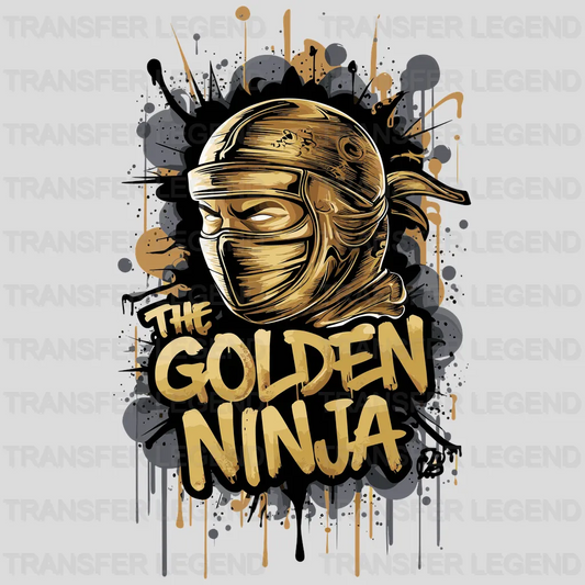 The Golden Ninja Asian Design - DTF Heat Transfer - transferlegend