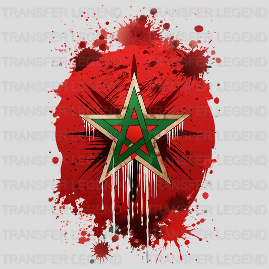 Morocco Flag Design - DTF Heat Transfer - transferlegend