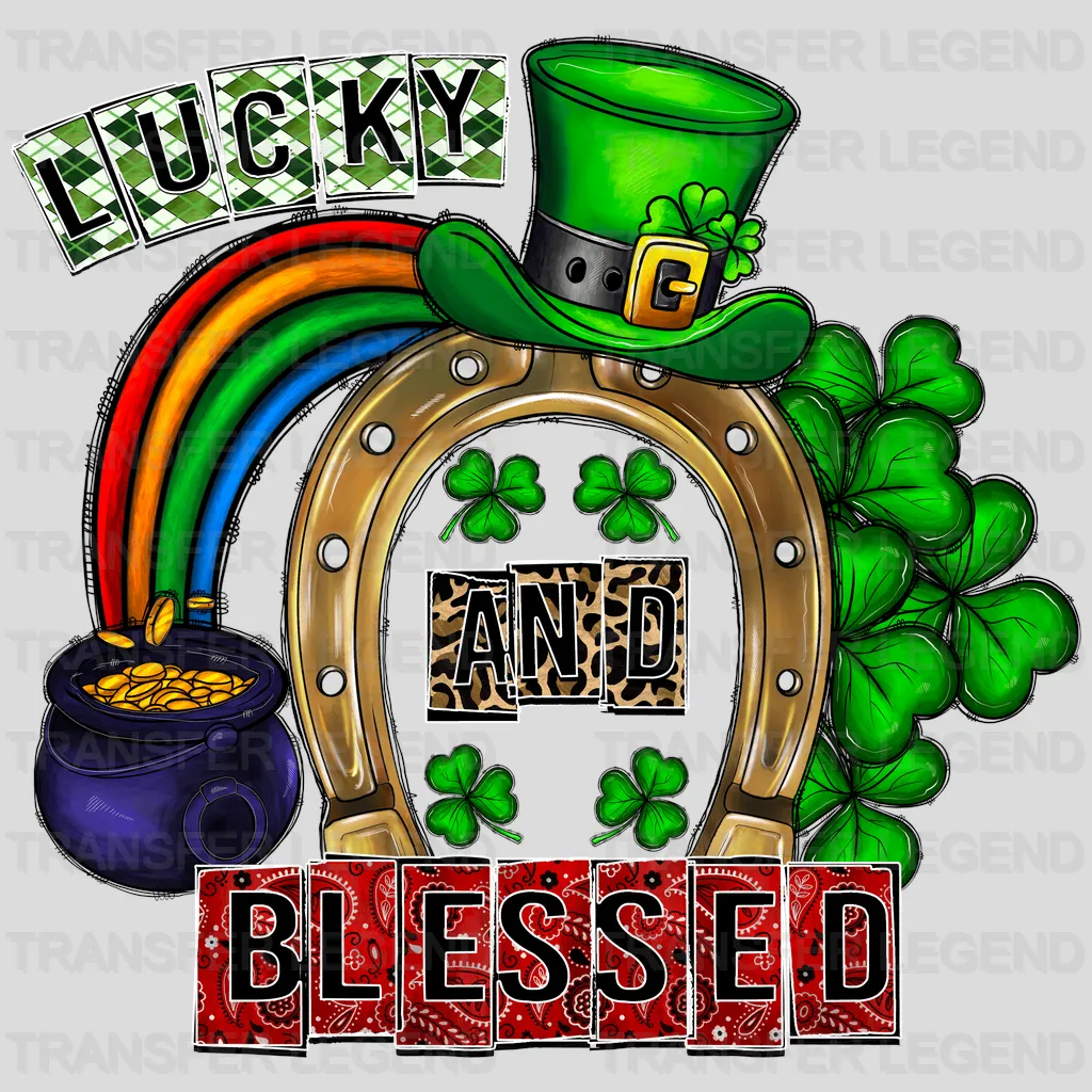 Lucky And Blessed St. Patrick's Day Design - DTF heat transfer - transferlegend