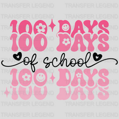 Pink 100 Days Of School Design - DTF heat transfer - transferlegend