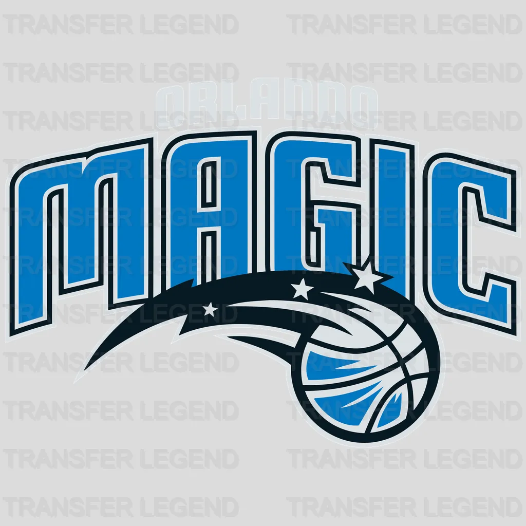 Orlando Magic Bold Wordmark & Comet Ball NBA Design - DTF Heat Transfer