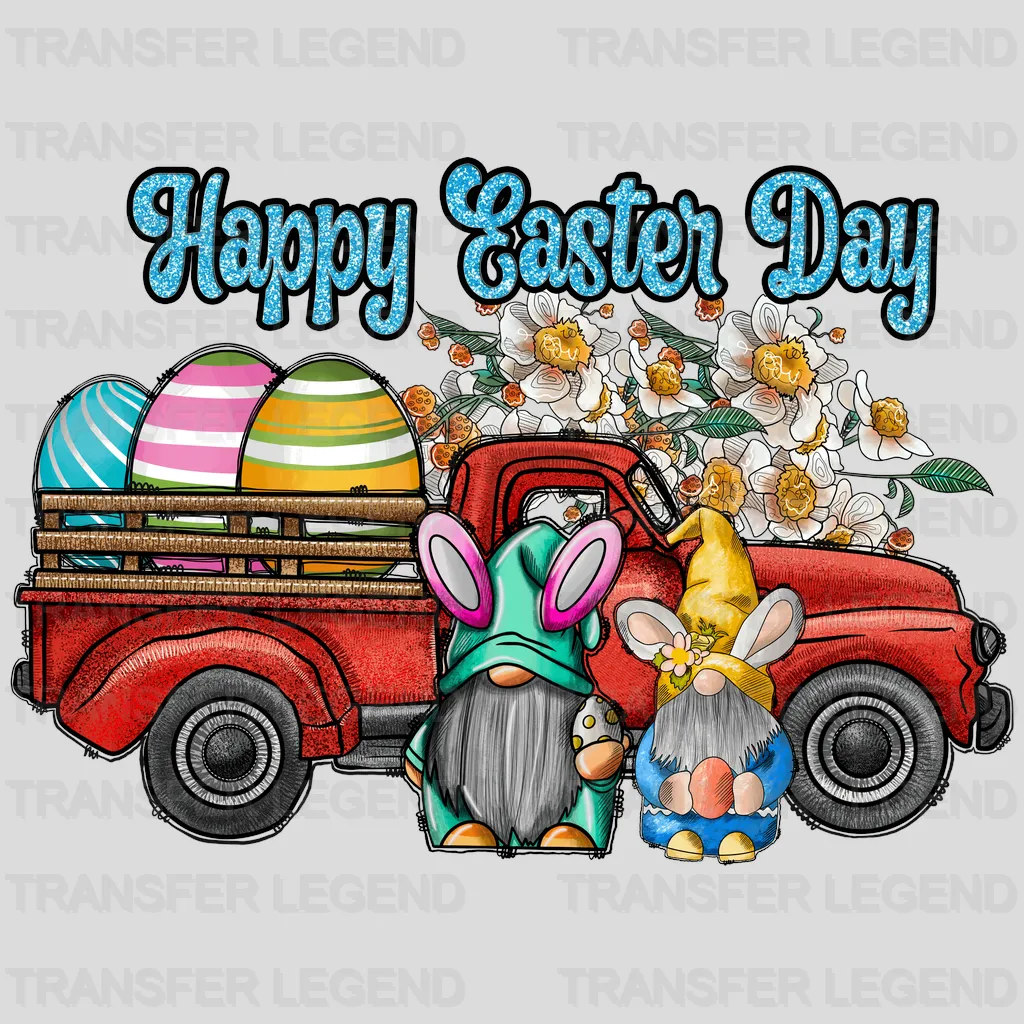 Happy Easter Day Gnome Truck Design - DTF heat transfer - transferlegend