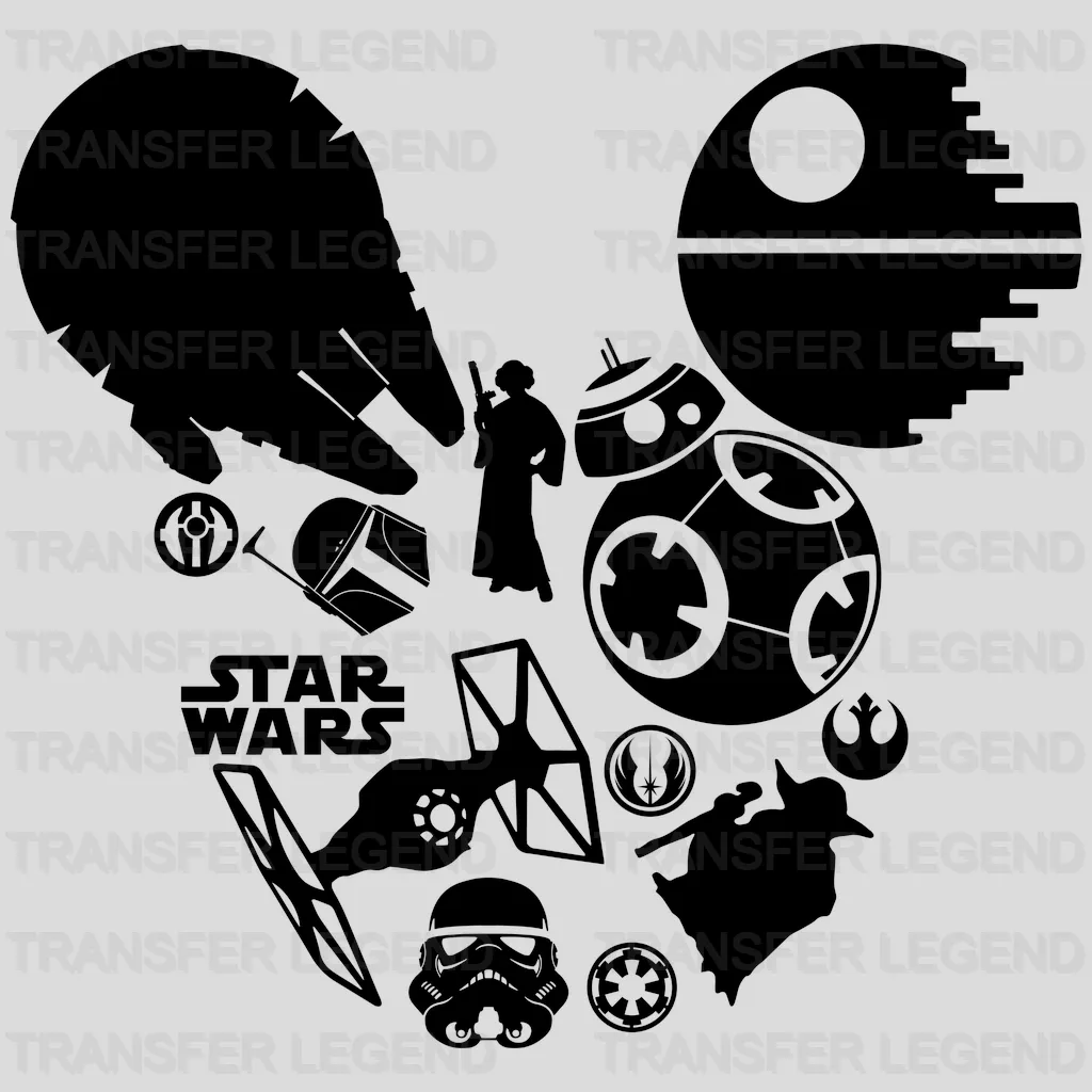 Star Wars Mickey Design - DTF heat transfer - transferlegend