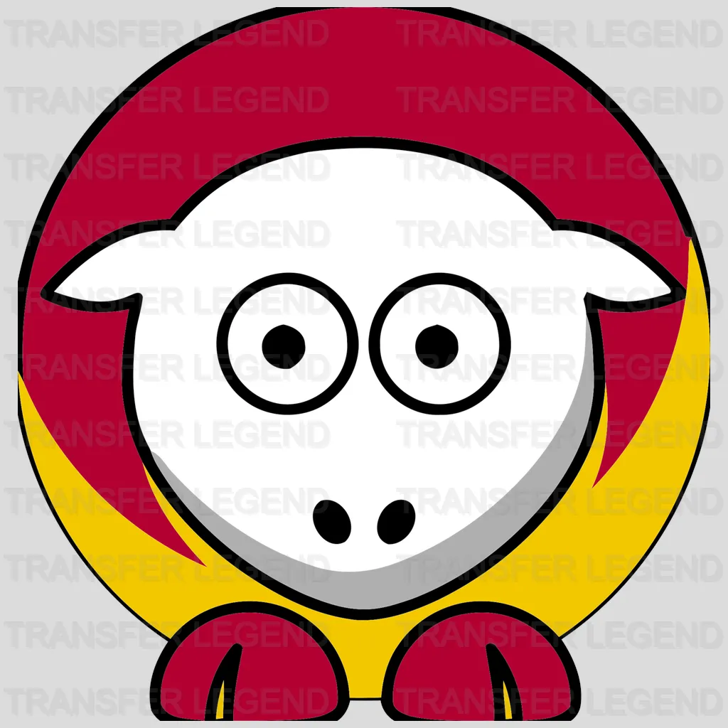Kansas City Chiefs Sheep Mascot Circle Logo NFL Design - DTF Heat Transfer