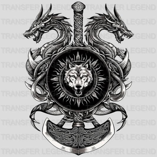 Wolf & Dragons Nordic Design - DTF Heat Transfer - transferlegend