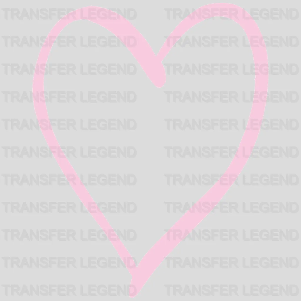 Pink Heart Valentine's Day Design - DTF heat transfer - transferlegend