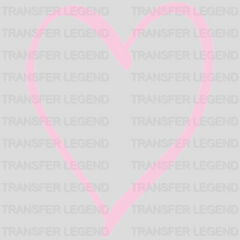 Pink Heart Valentine's Day Design - DTF heat transfer - transferlegend