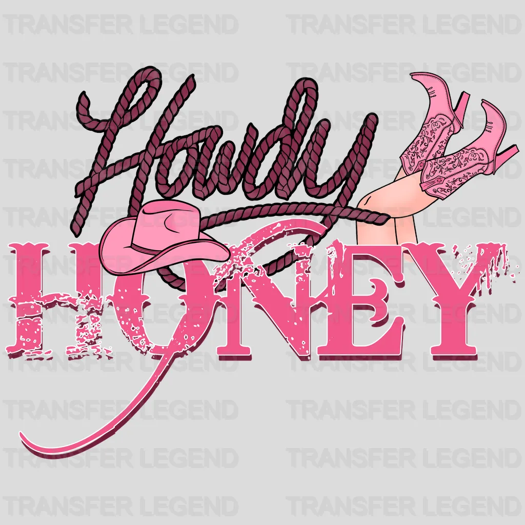 HOWDY HONEY GIRL - DTF heat transfer - transferlegend