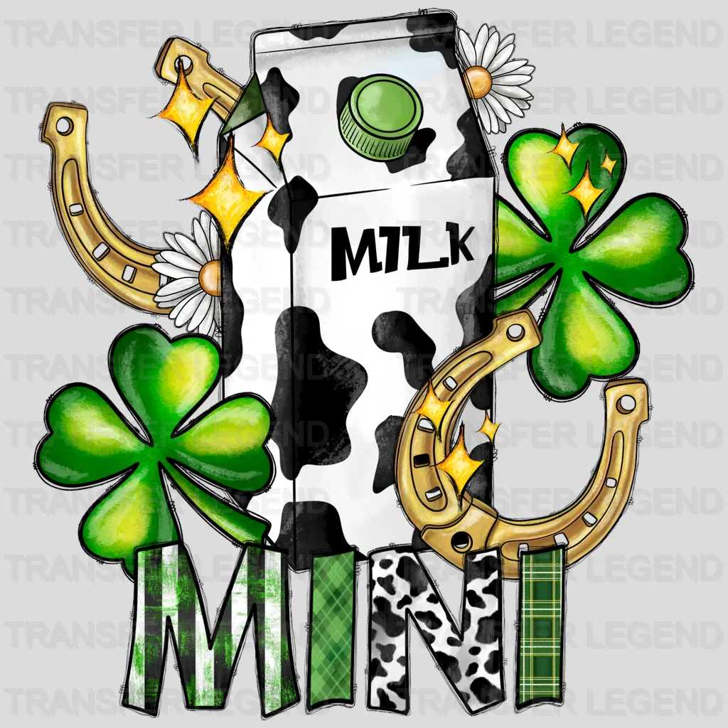 Milk Mini St. Patrick's Day Design - DTF heat transfer - transferlegend