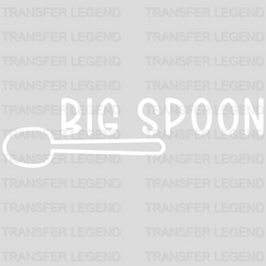 Big Spoon - Valentine Day Couple Design - DTF heat transfer - transferlegend