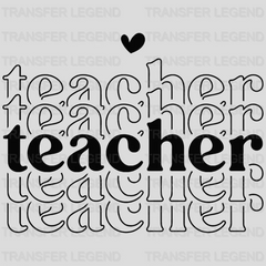 Teacher Teacher 100 Days Of School Design - DTF heat transfer - transferlegend