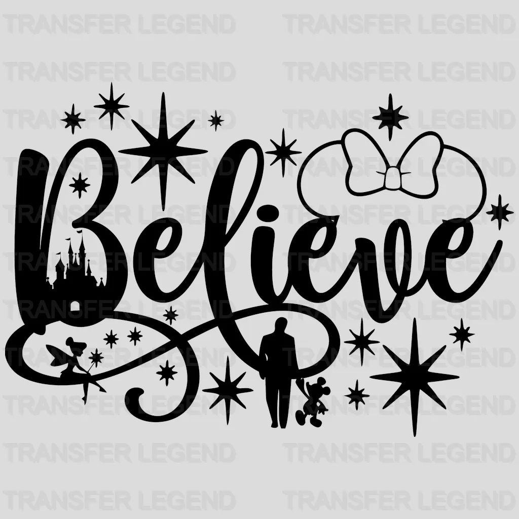 Believe Mouse Head Design - DTF heat transfer - transferlegend