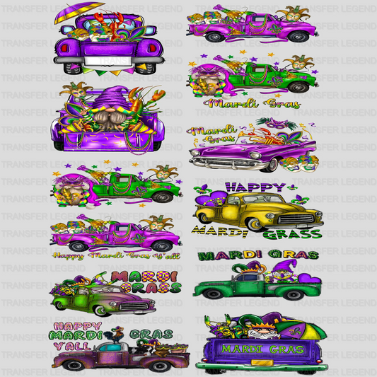 Mardi Gras Premade Gang sheet - 12 PCS 10 INCH - transferlegend