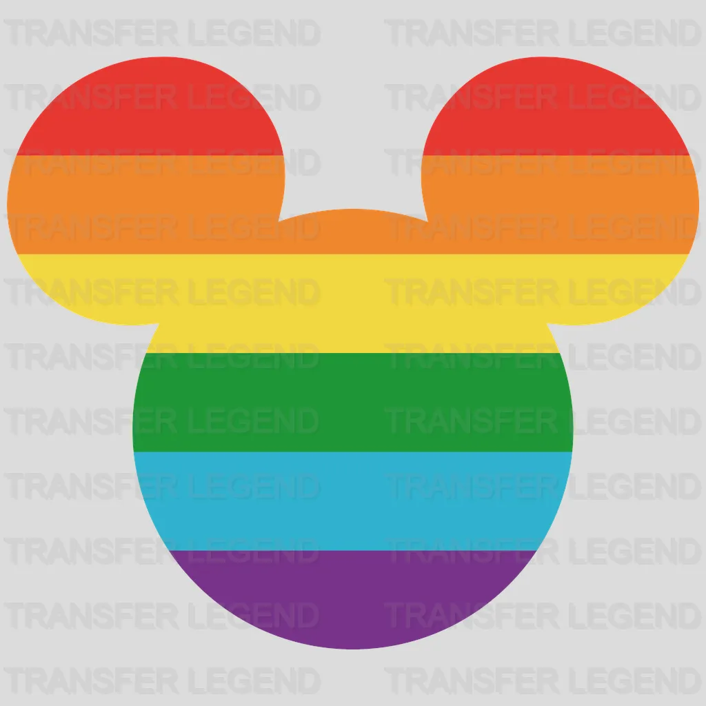 Mickey Mouse Pride Head - LGBT - Lgbt Support - PRIDE Design - DTF heat transfer - transferlegend