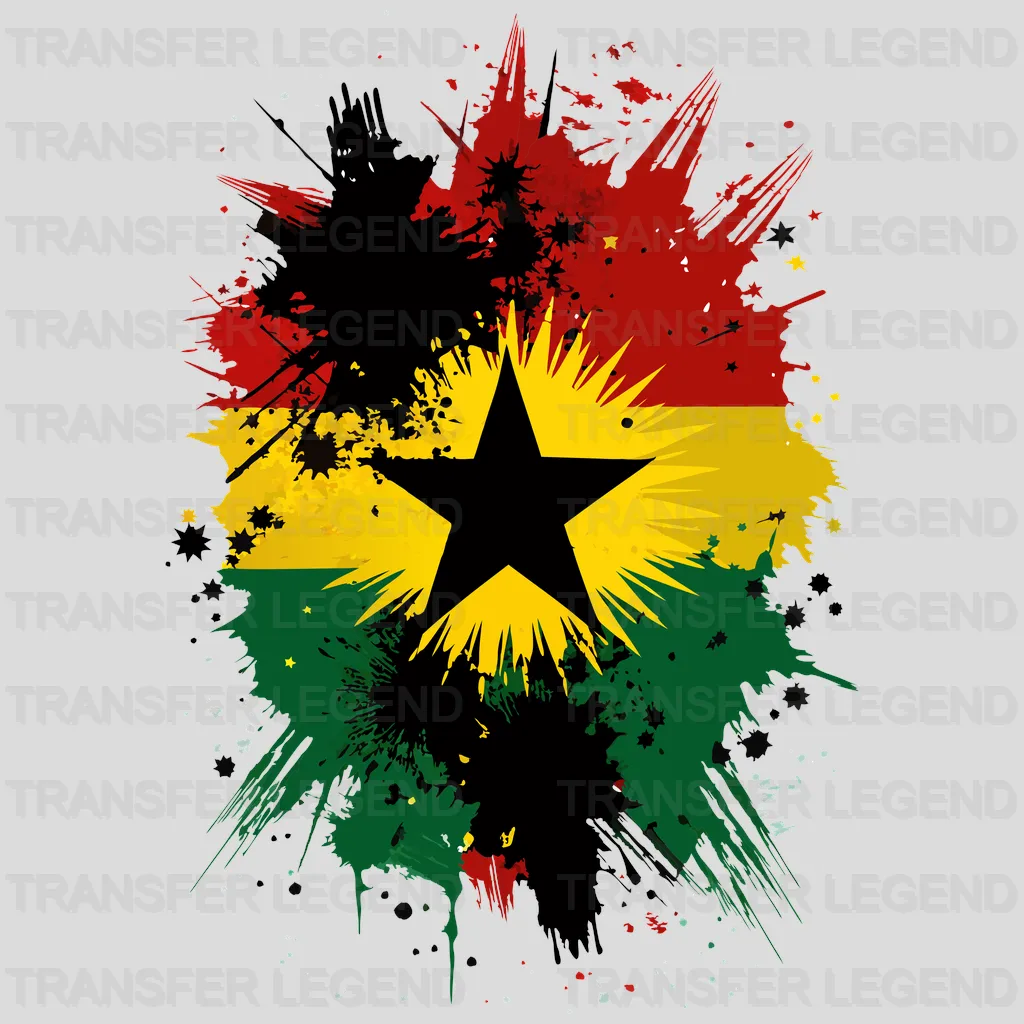 Ghana Flag Design - DTF Heat Transfer - transferlegend