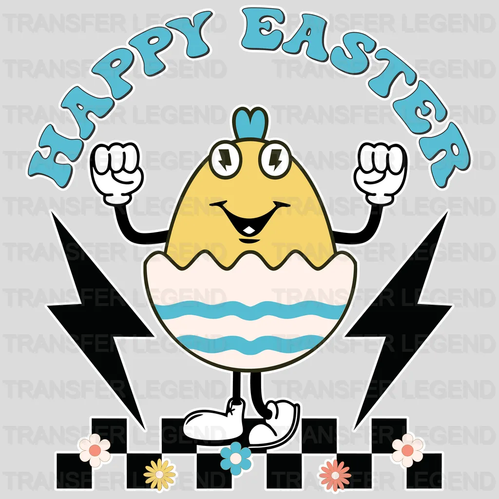 Happy Easter Cracked Egg Design- DTF heat transfer - transferlegend