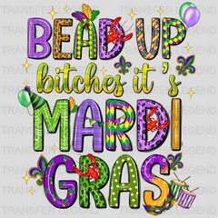 Bead Up Mardi Gras Design- Mardi Gras DTF heat transfer - transferlegend