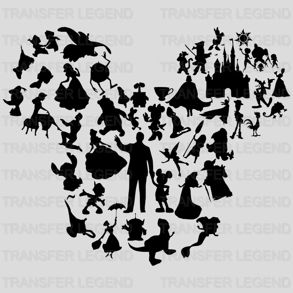 Disney Characters Mickey Head Design - DTF heat transfer - transferlegend