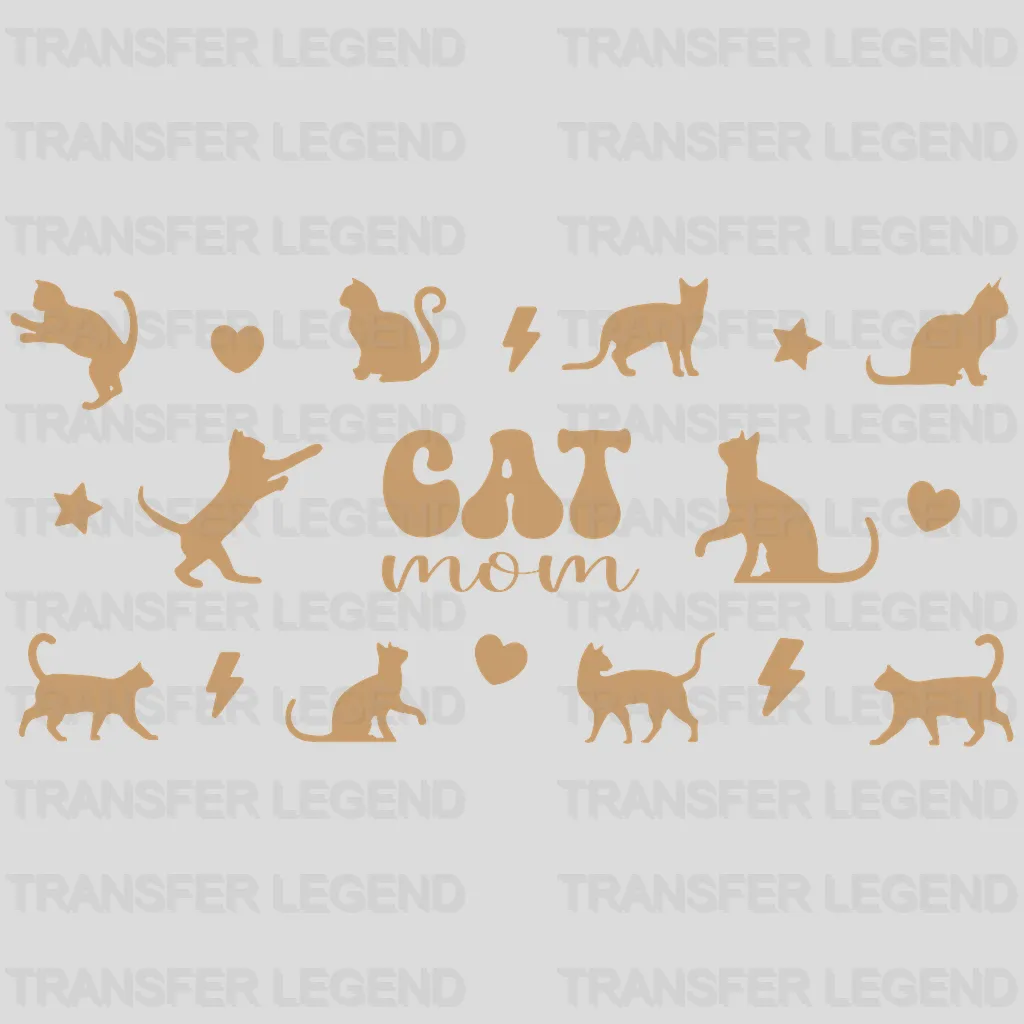 Cat Mom Mother's Day UV DTF Transfer Cup Wrap UV DTF Sticker - transferlegend