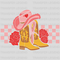 COWGIRL BOOTS TX - DTF heat transfer - transferlegend