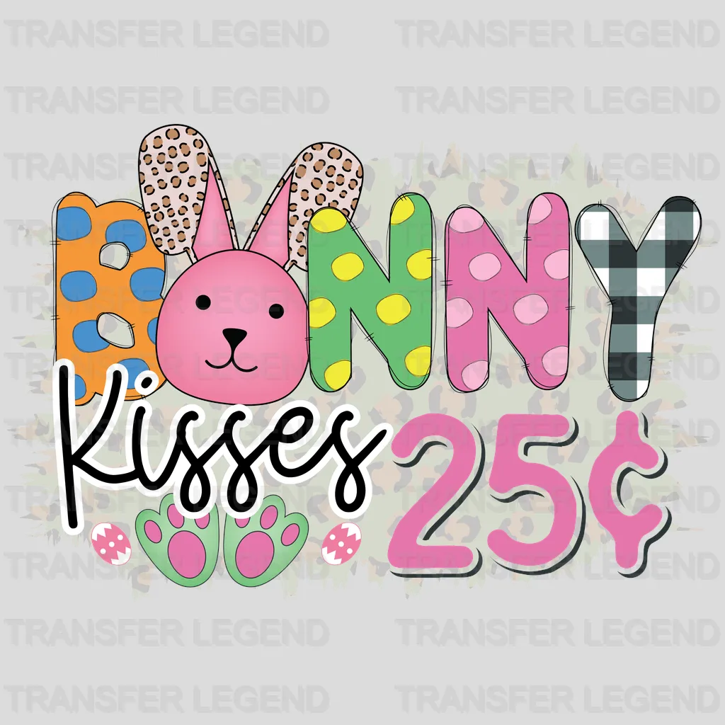 Bunny Kisses 25¢ Easter Design - DTF heat transfer - transferlegend