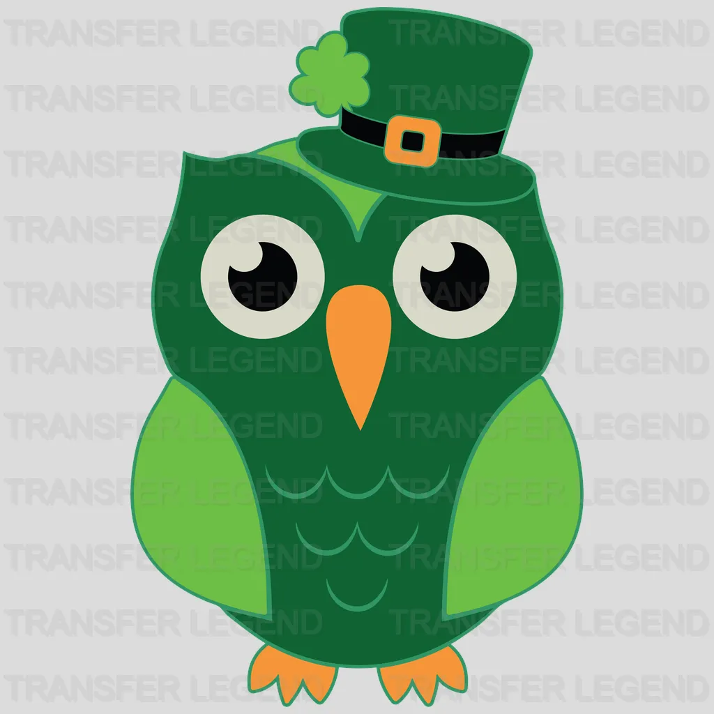 Owl St. Patrick's Day Design - DTF heat transfer - transferlegend