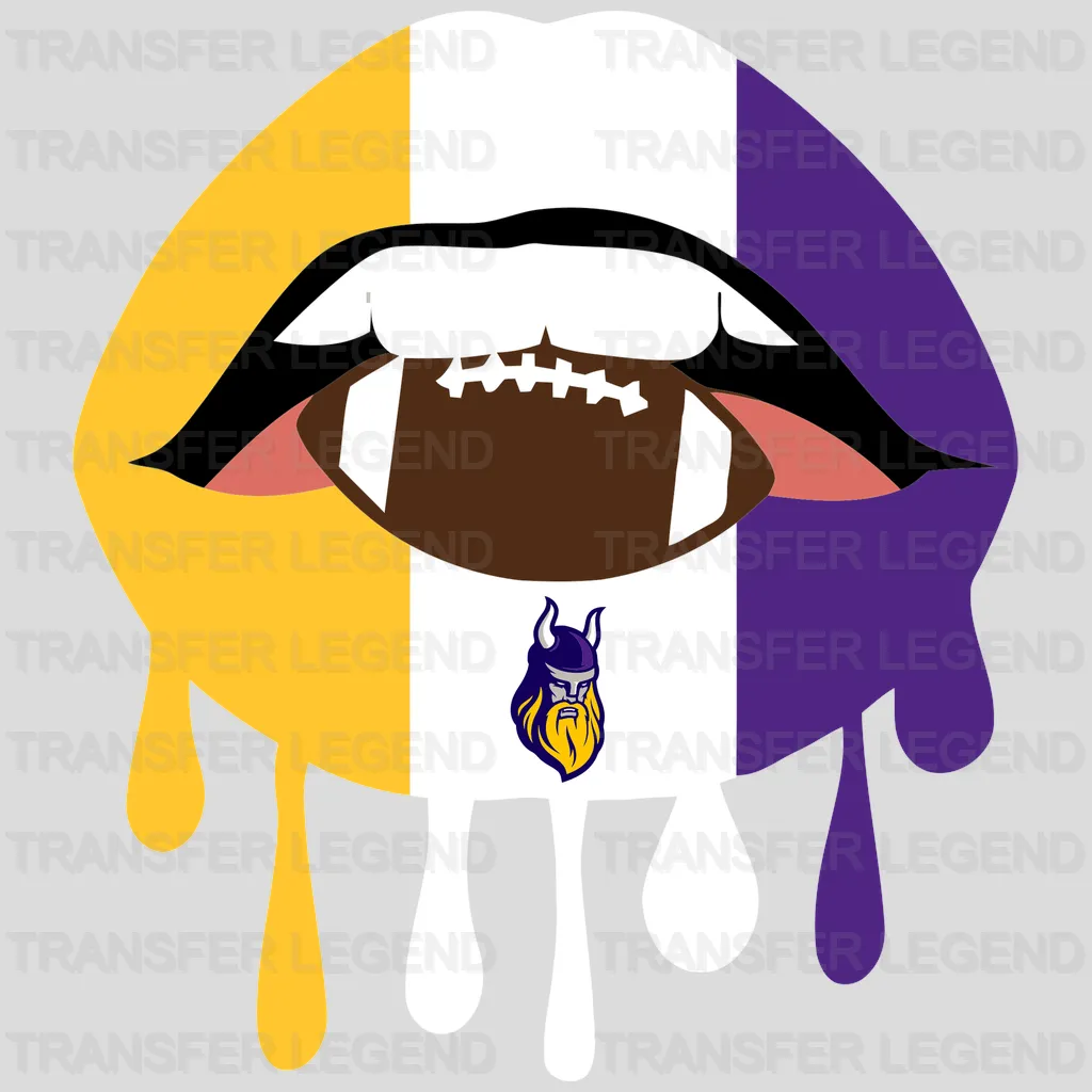 Minnesota Vikings Viking Helmet with Crossed Axes Emblem NFL Design - DTF Heat Transfer