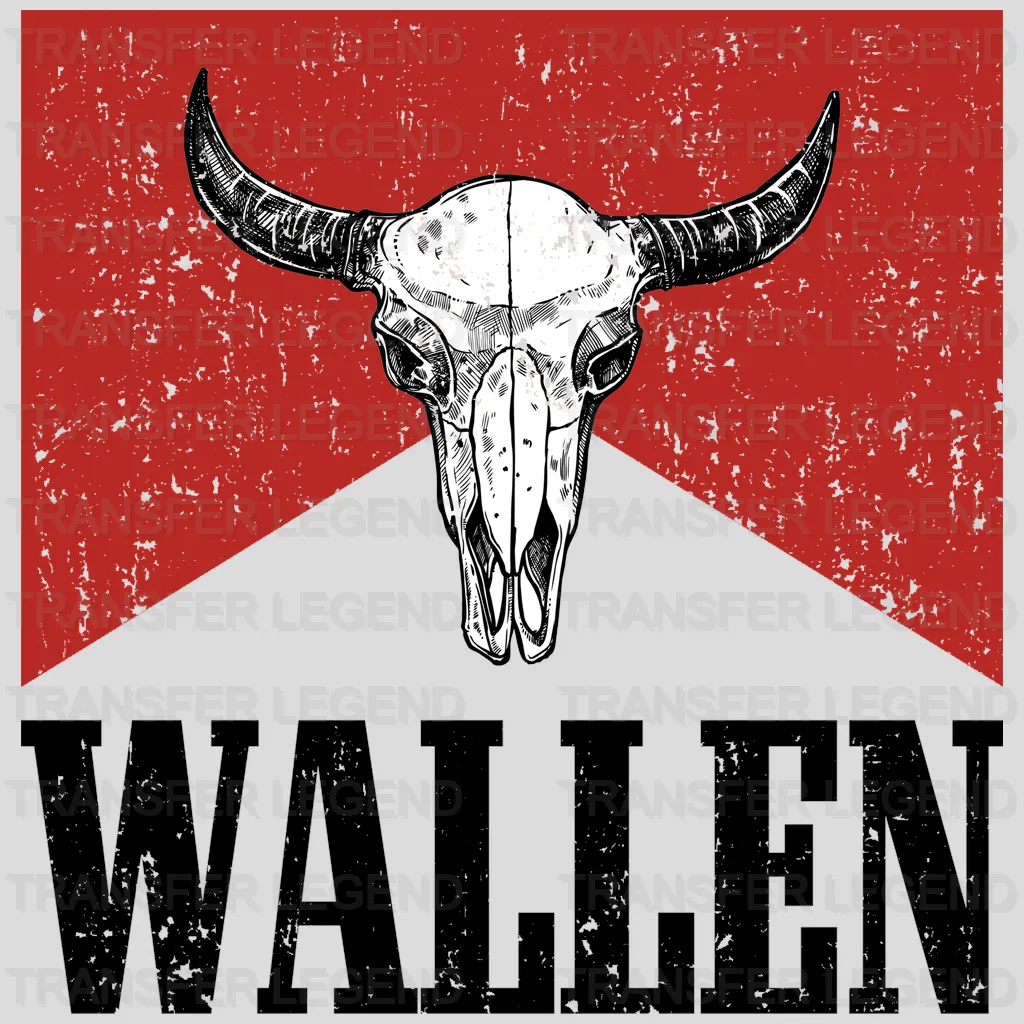 Cow Skull Wallen Marlboro Red Design - DTF heat transfer - transferlegend