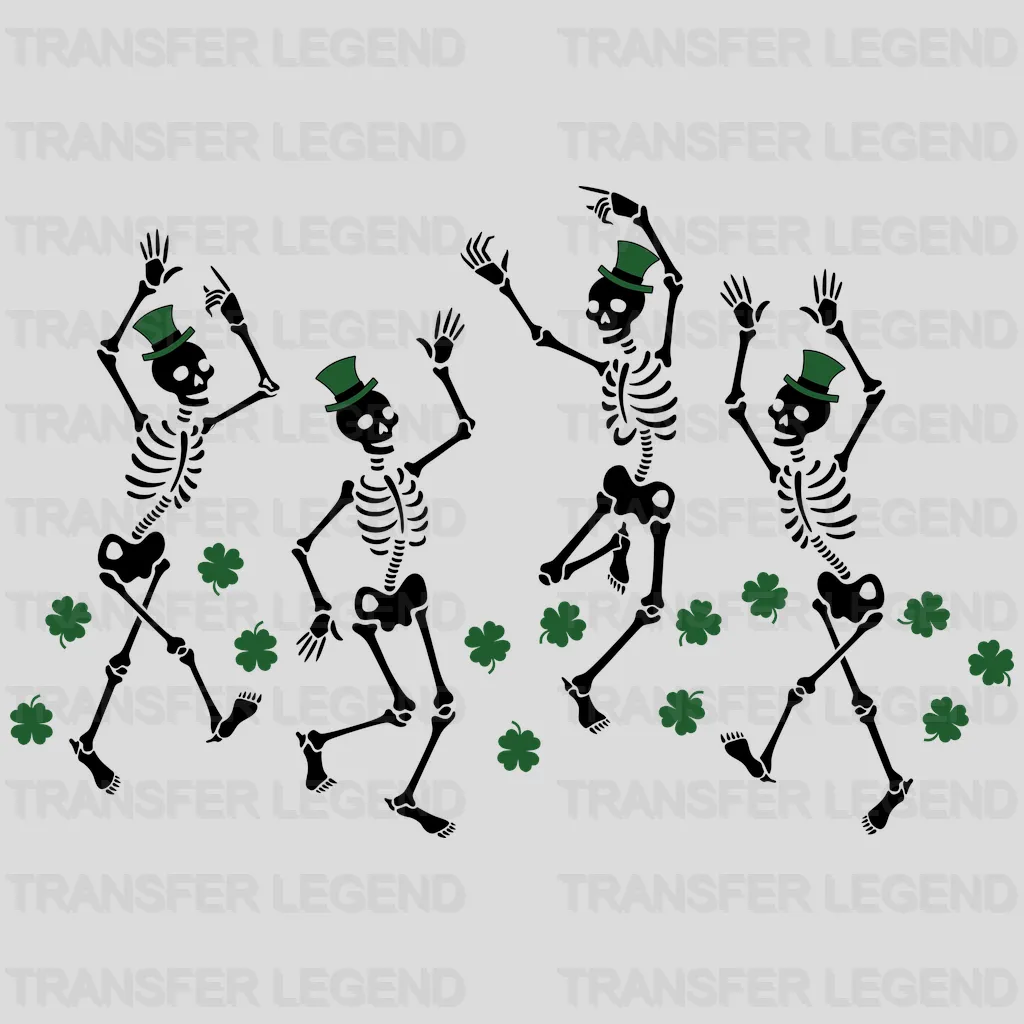 Skeletons St. Patrick's Day Design - DTF heat transfer - transferlegend