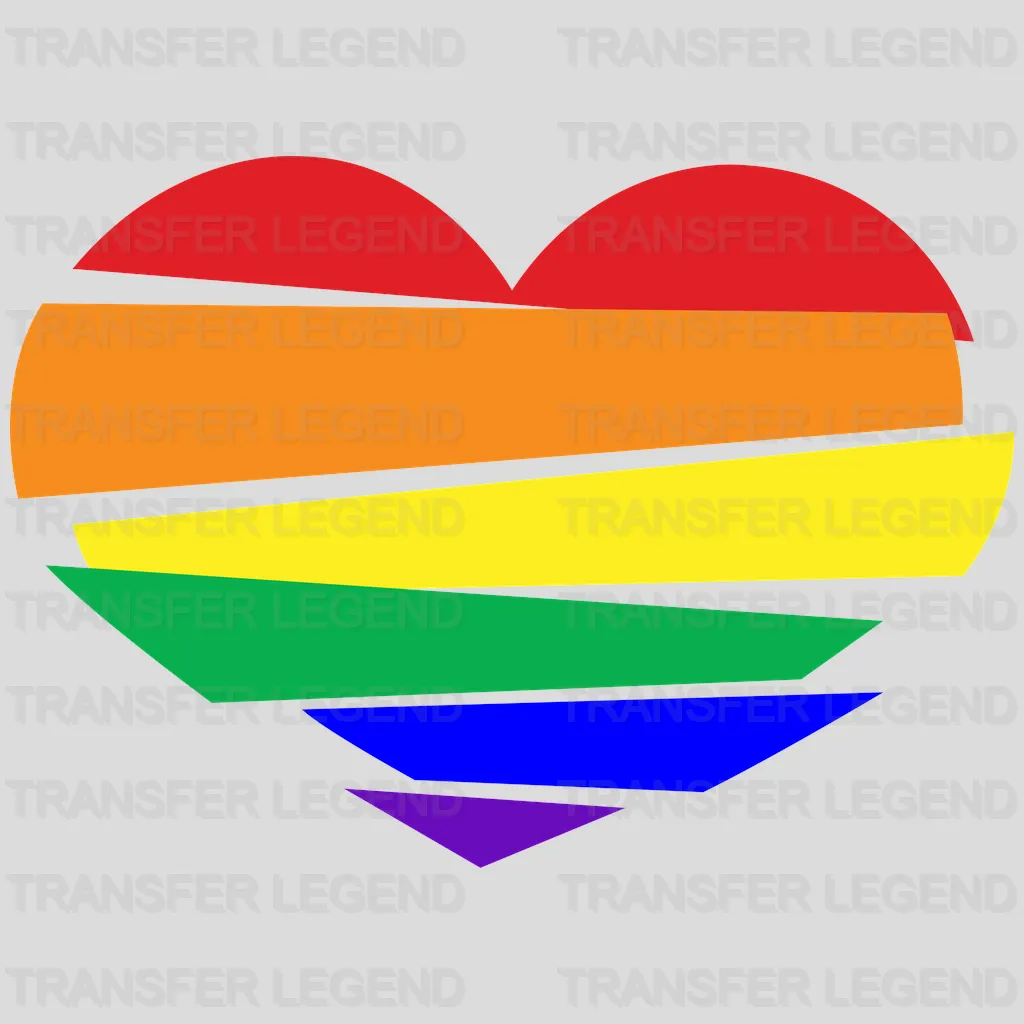 Bi Pride Heart- Bisexual Pride Flag Design - DTF heat transfer - transferlegend