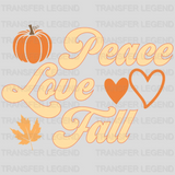 Peace Love Fall Design - DTF heat transfer - transferlegend