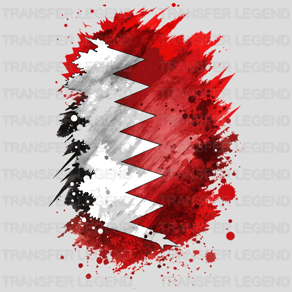 Bahrain Flag Design - DTF Heat Transfer - transferlegend