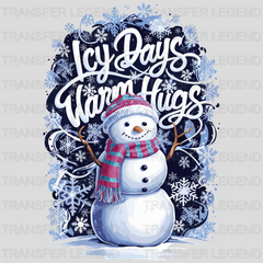 Ice Days Warm Hugs Winter Design - DTF Heat Transfers - transferlegend