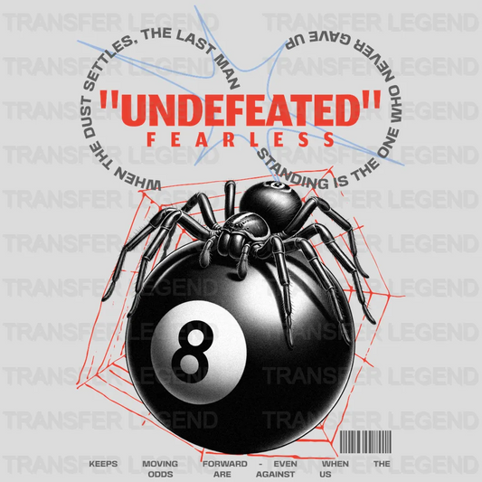 Undefeated Fearless Streetwear Design - DTF Heat Transfer - transferlegend