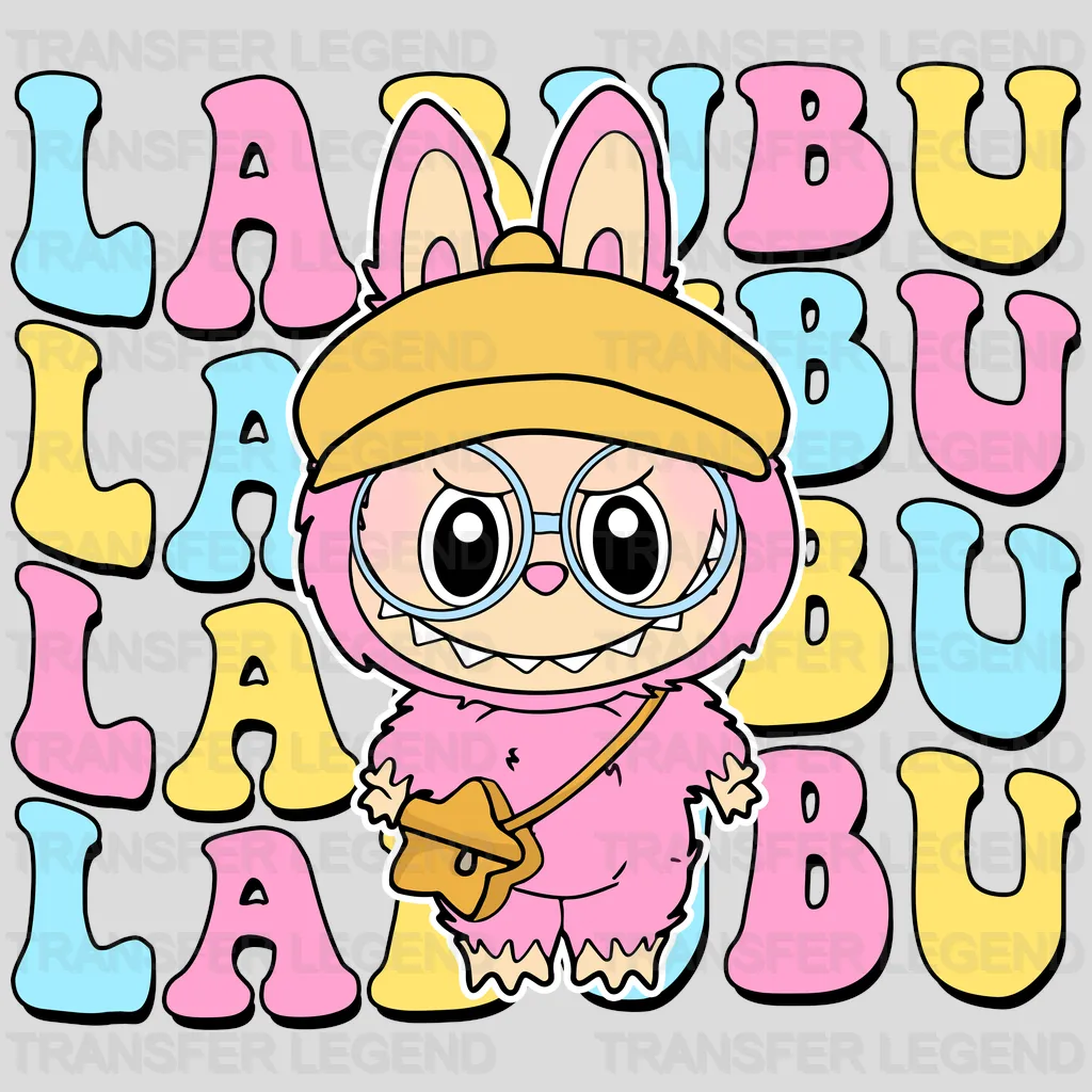 Lady With Cap Labubu Design - DTF Heat Transfers