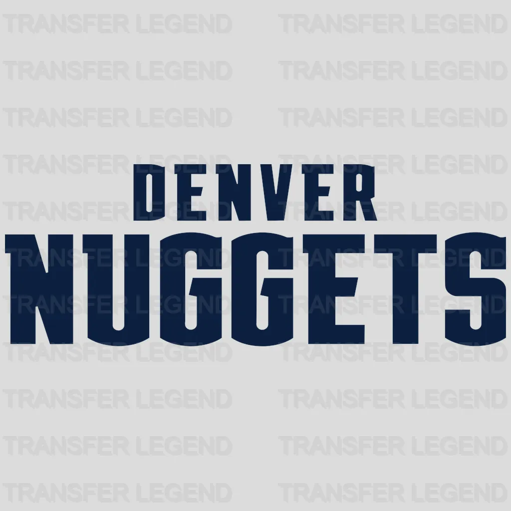 Denver Nuggets Stacked Wordmark (Dark) NBA Design - DTF Heat Transfer