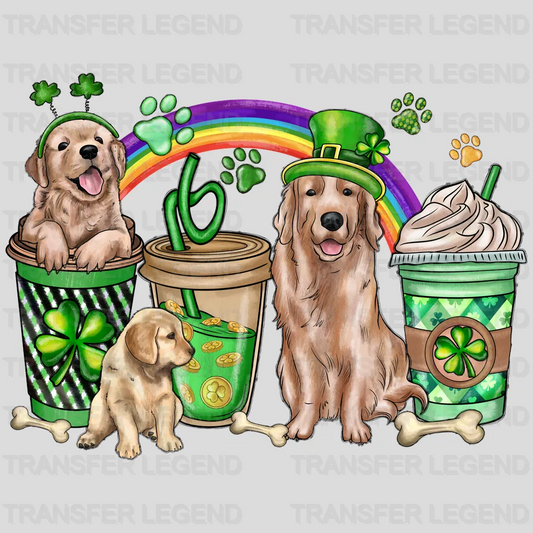 Dogs & Cups St. Patrick's Day Design - DTF heat transfer - transferlegend